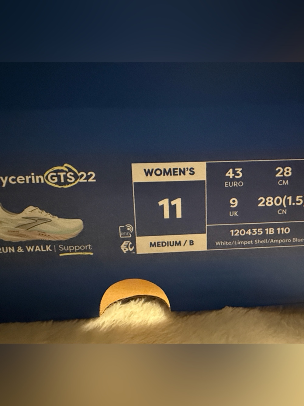 Brooks Glycerin GTS 22 new
 Womens Running Shoes white limpet shell amparo blue - Picture 5 of 5